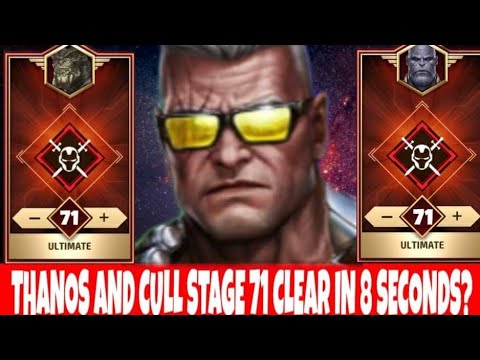 Cable clear wbu thanos and cull stage 71 in 8 seconds - marvel future fight