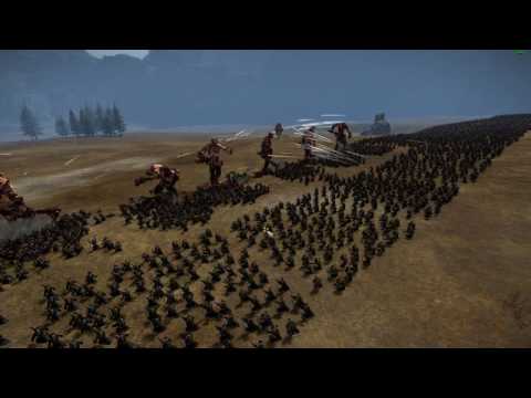 4600 Goblin archers vs 10 Giant - Warhammer Total war