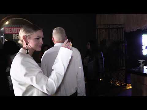 Ashlee Simpson and Evan Ross arriving at UOMA Beauty event at Hyde