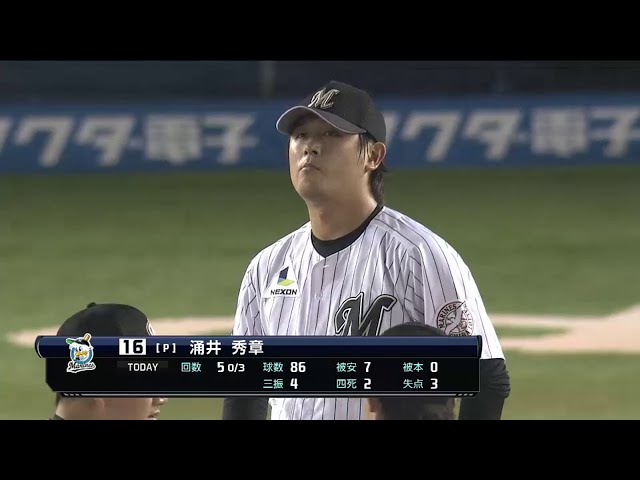 6回表 突如乱調!? マリーンズ・涌井 1アウトもとれずに降板... 2014/5/20 M-S