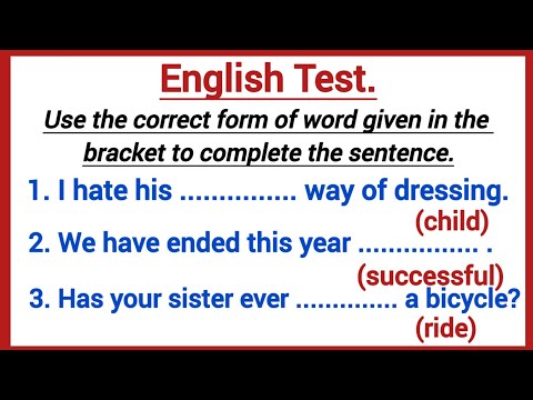 English Test | English Grammar Quiz ✍️ Take this test to learn and improve your English.