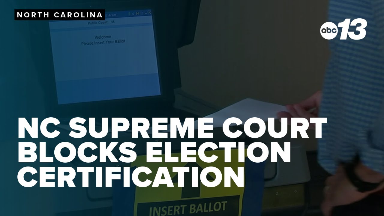 NC Supreme Court blocks election certification