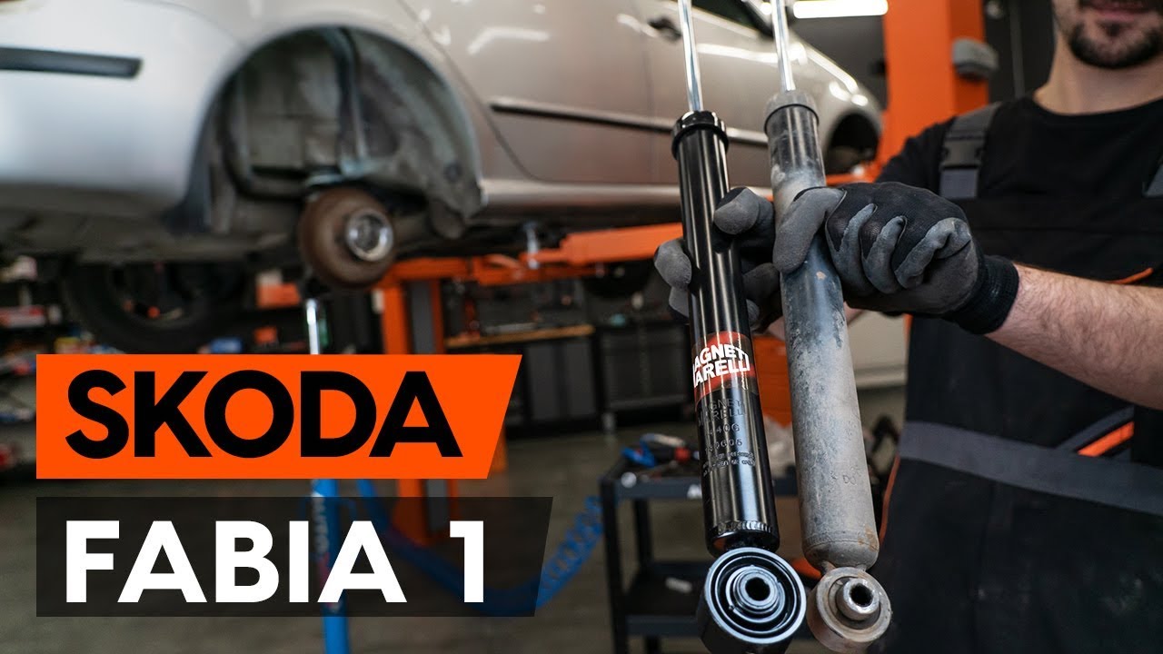 Kuinka vaihtaa iskunvaimentimet taakse Skoda Fabia 6Y5-autoon – vaihto-ohje