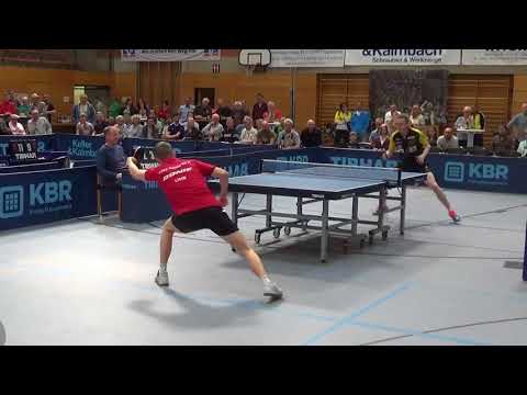 Flemming vs Anders Lind Danish TV Hilpoltstein vs Mainz Table Tennis Bundesliga 2 20180408 Stativ  7