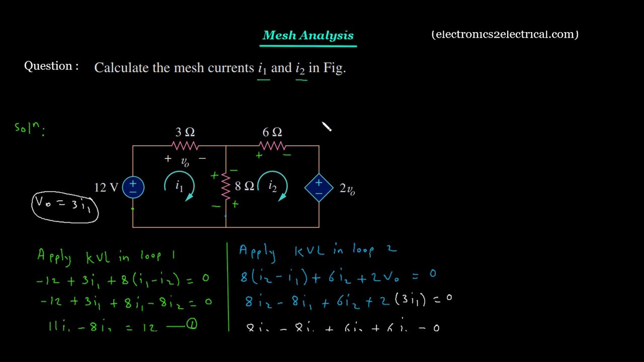 Mesh analysis 9 | Electrical Engineering
