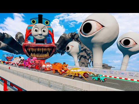 ALL MONSTERS Big & Small Cars vs Jump Test with CAR EATER  BeamNG.Drive