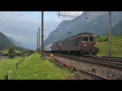 Gotthard am Limit - Umleiterverkehr, Autoreisezug in Erstfeld