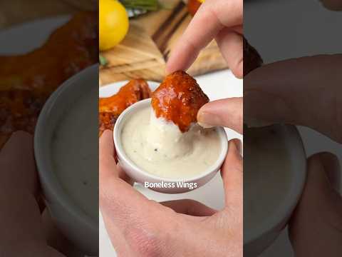 Crispy Boneless Buffalo Wings 🤤🙌🔥
