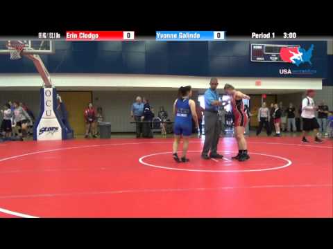 69 KG R1 - Erin Clodgo (Sunkist Kids) vs. Yvonne Galindo (OKCU Gator)
