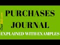 Purchases Journal | Explained with Example