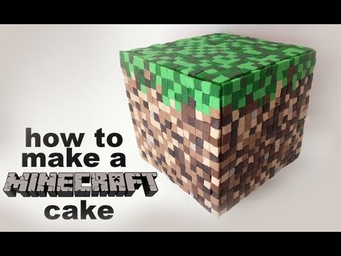 Minecraft Cake Recipe tutorial 3D by Ann Reardon How To Cook That