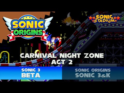 Sonic Origins - Carnival Night Zone Act 2 BGM (Sonic 3 Beta Comparison)