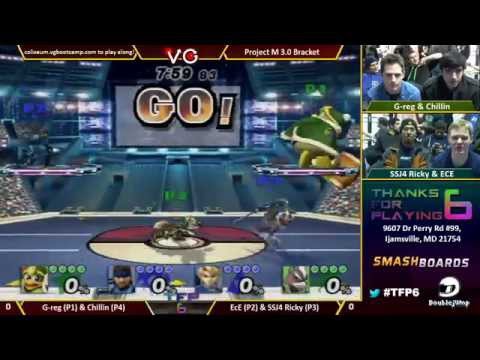 TFP6 - G-reg & Chillin (Dedede/Wolf) vs. EcE & SSJ4 Ricky (Snake/Link)