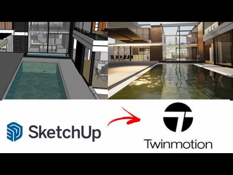 Rendering a Sketchup Model To Twin Motion 2021 | Exterior rendering | Modern Architectural building