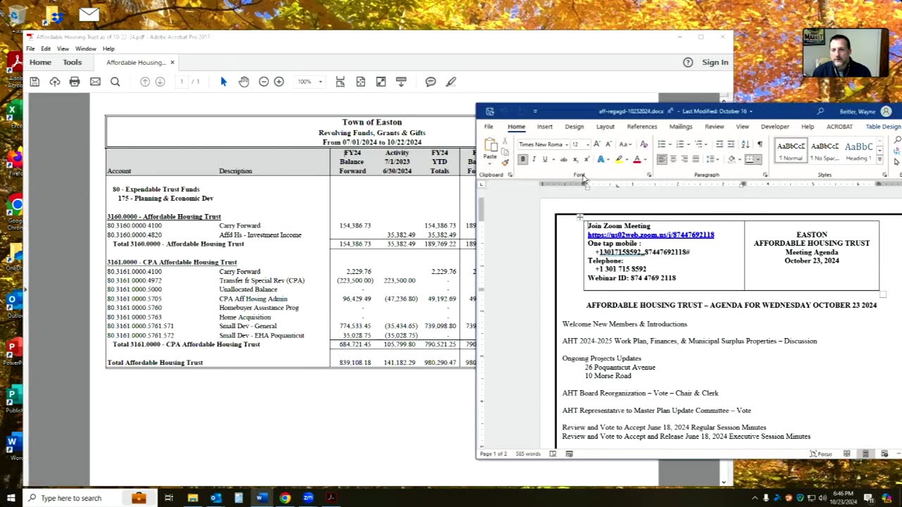 Affordable Housing Trust Board of Trustees Meeting 10/23/24
