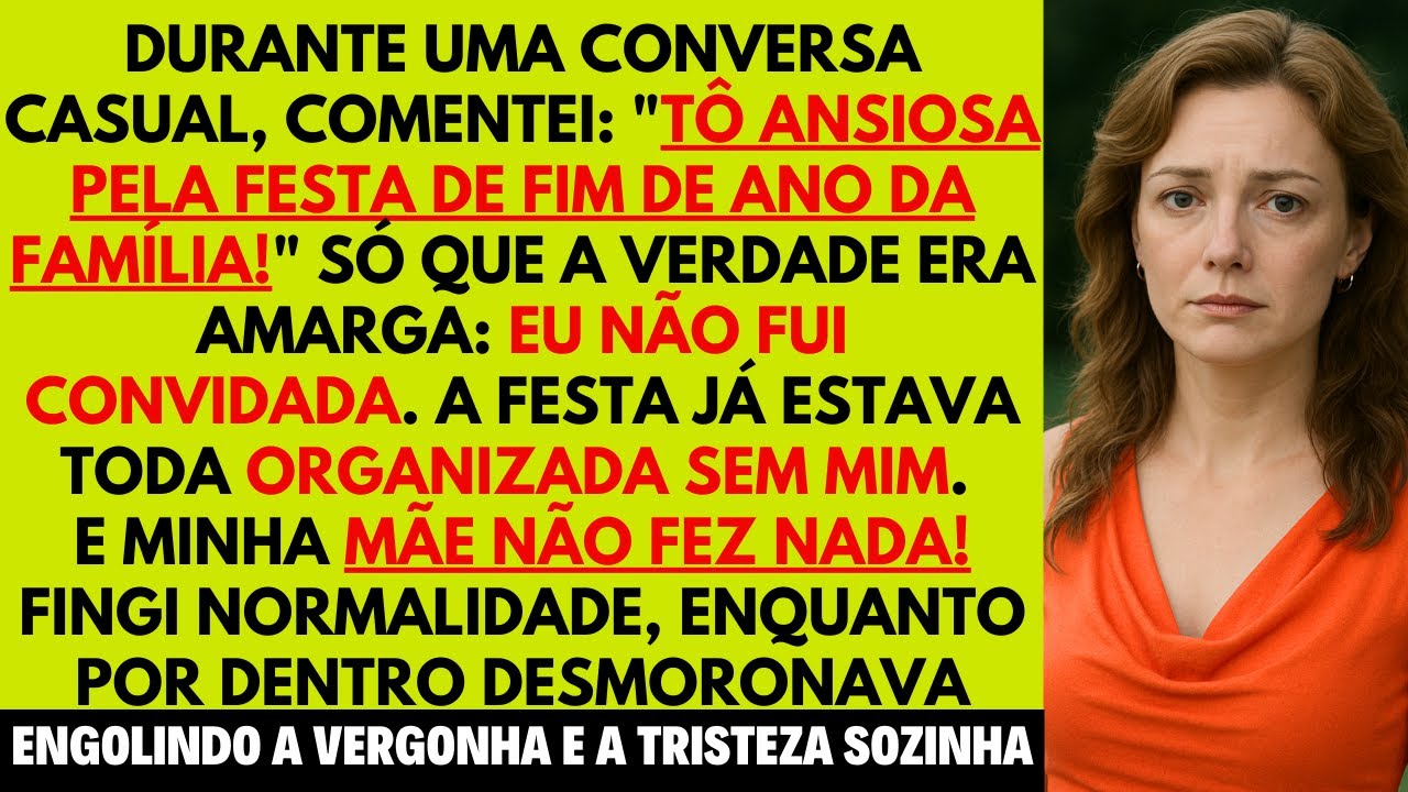 Descobri sem querer que fui excluída da festa de fim de ano da minha própria família, e minha mãe...