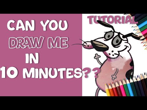 Courage The Dog- Drawing step-by-step (REFERENCE)