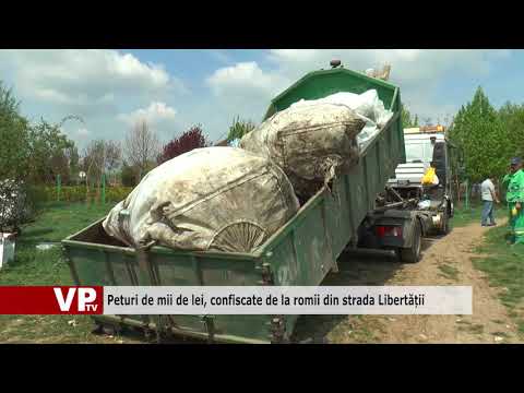 Peturi de mii de lei, confiscate de la romii din strada Libertății