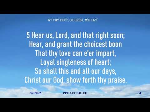 488 At thy feet, O Christ, we lay