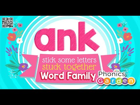 ANK | Word Family | Stick Some Letters Stuck Together | Phonics Garden