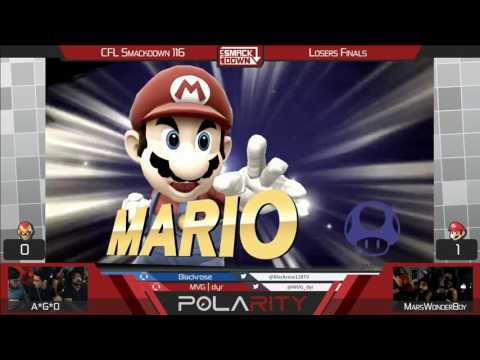 CFL Smackdown 116 WiiU - MarsWonderBoy (Mario) vs A*G*O (Falcon) - Losers Finals