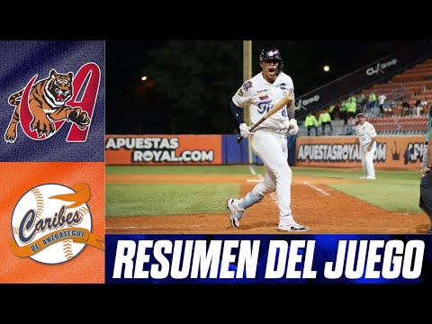 Summary of the Tigres de Aragua vs Caribes de Anzoátegui game | December 29, 2025.