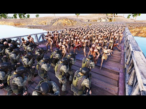 Can 100 Modern Soldiers Hold BRIDGE vs 10 MILLION ZOMBIES?