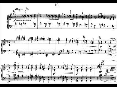 Bela Bartok - Bagatelles for Piano, Sz. 38, BB 50 (Op. 6) (1908) [Score-Video]