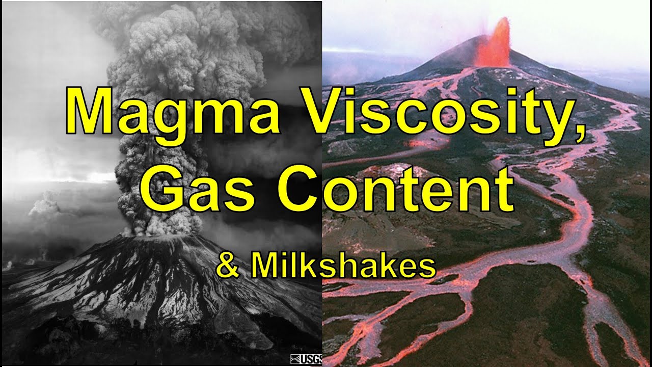 How does gas pressure affect the rise of magma in volcanic eruptions?