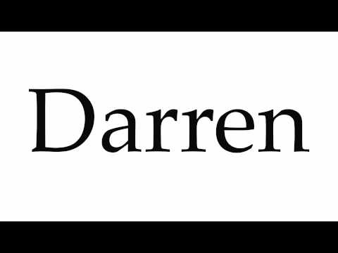 How to Pronounce Darren
