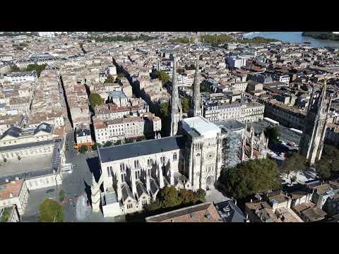 Saint Andre Cathedral 4K High Resolution BY DRONE. - Bordeaux France  - ECTV
