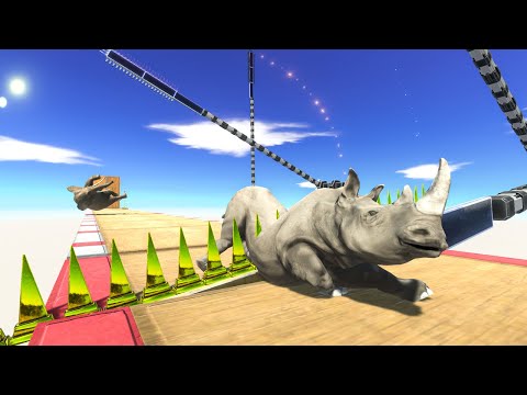 Run on the Saw Traps Track - Animal Revolt Battle Simulator