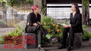 Valentino Collezione Milano | Ben Cobb Interviews #AaronAltaras video