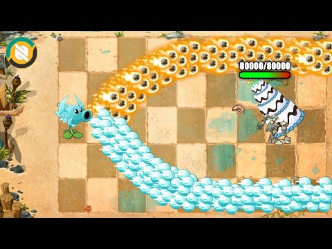Pvz 2 Super Plant Level 200 Vs Birthdayz Pharaoh 80000 Hp !! Plants Vs Zombies 2
