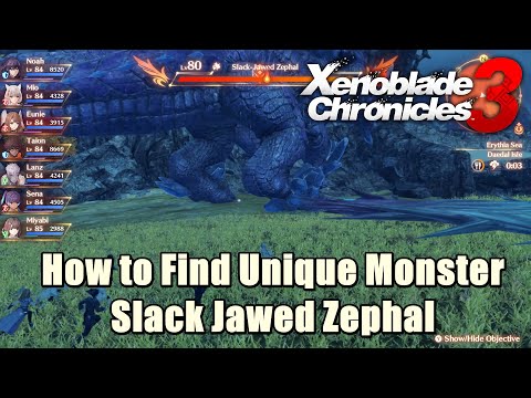 How to Find Unique Monster Level 80 Slack Jawed Zephal l Xenoblade Chronicles 3