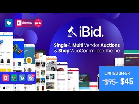 iBid - Multi Vendor Auctions WooCommerce Theme Free Download
