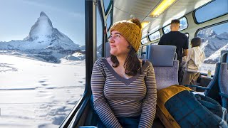 WINTER TRAIN RIDE Through The Swiss Alps At 3,000 Metres!