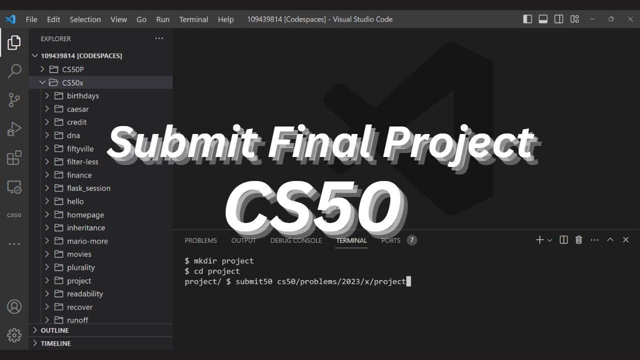Submit a CS50 Final Project Made Outside of CS50's Codespace