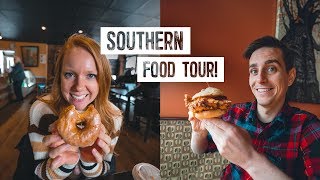 North Carolina FOOD TOUR! Delicious Southern Dishes + Exploring Cutest Town! (Boone, NC)