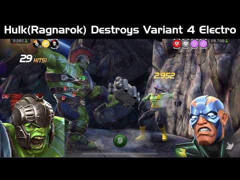 Hulk(Ragnarok) Destroys Variant 4 Electro | Waning Moon | Marvel Contest of Champions