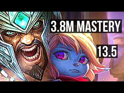 TRYNDAMERE vs POPPY (TOP) | 3.8M mastery, 3/0/5, 600+ games | KR Master | 13.5