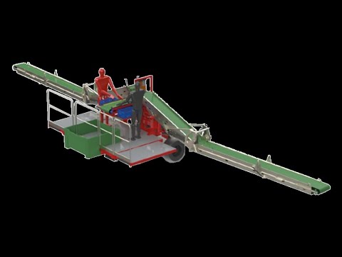 SPAPPERI - NASTRO TRASPORTATORE DA CAMPO CON PIATTAFORMA CHIUDIBILE MOD. NU42 PT