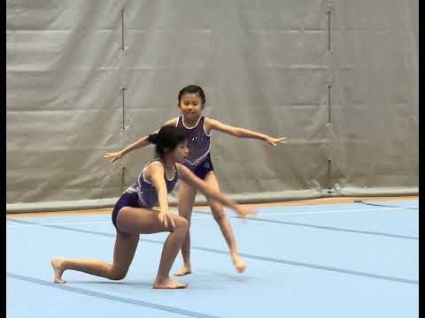 全港技巧體操公開賽2026一級女子雙人組冠軍 HK Acrobatic Gymnastics Open Championship L1 Girls Pair Champion Riley Sophie