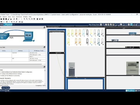 1.1.7 packet tracer basic switch configuration physical mode