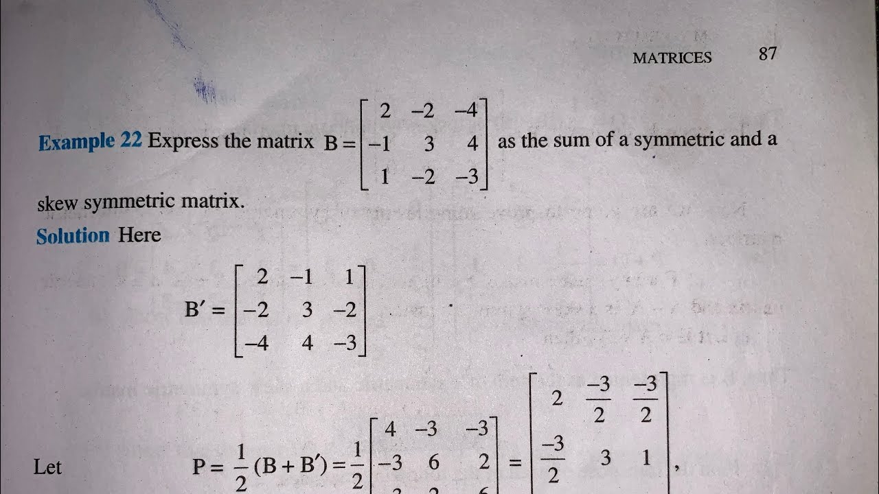 EX 3.3 EXAMPLE 20 TO 22 SOLUTIONS OF MATRICES NCERT CHAPTER 3 FOR CLASS 12 TH