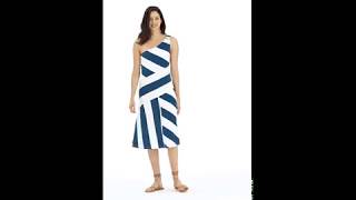 vestido midi listrado hering