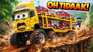Download lagu OH TIDAAK! Truk DodoDut Terjatuh Ke Sungai😧💦- Roda Roda Truk Berputar Putar Versi Edukatif Terbaru 🚚 mp3