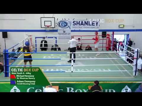 Celtic box cup Adam Dempsey Achill v Micheal Hennessey