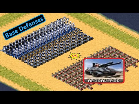 Base Defenses vs Apocalypse - Same Cost - Red Alert 2