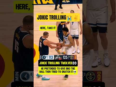Jokic laughing after TROLLING Twolves👀